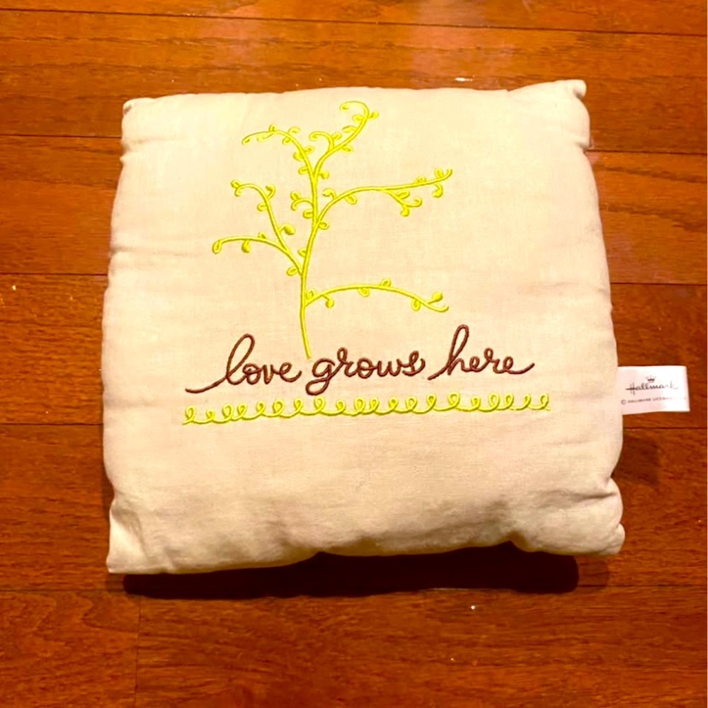 Love Grows Here Hallmark Pillow